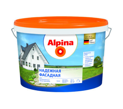 Краска Alpina Надежная фасадная 12л