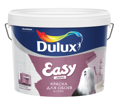 Краска Dulux Easy для обоев и стен матовая 10л